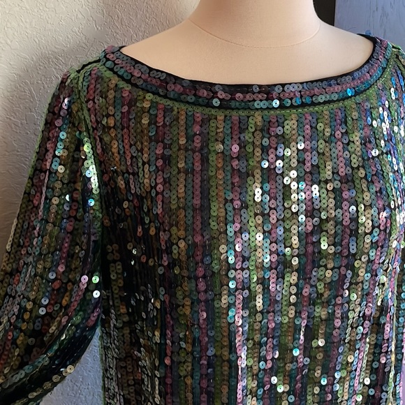 Elizabeth & James Multi Sequin Mini Dress - Picture 9 of 12
